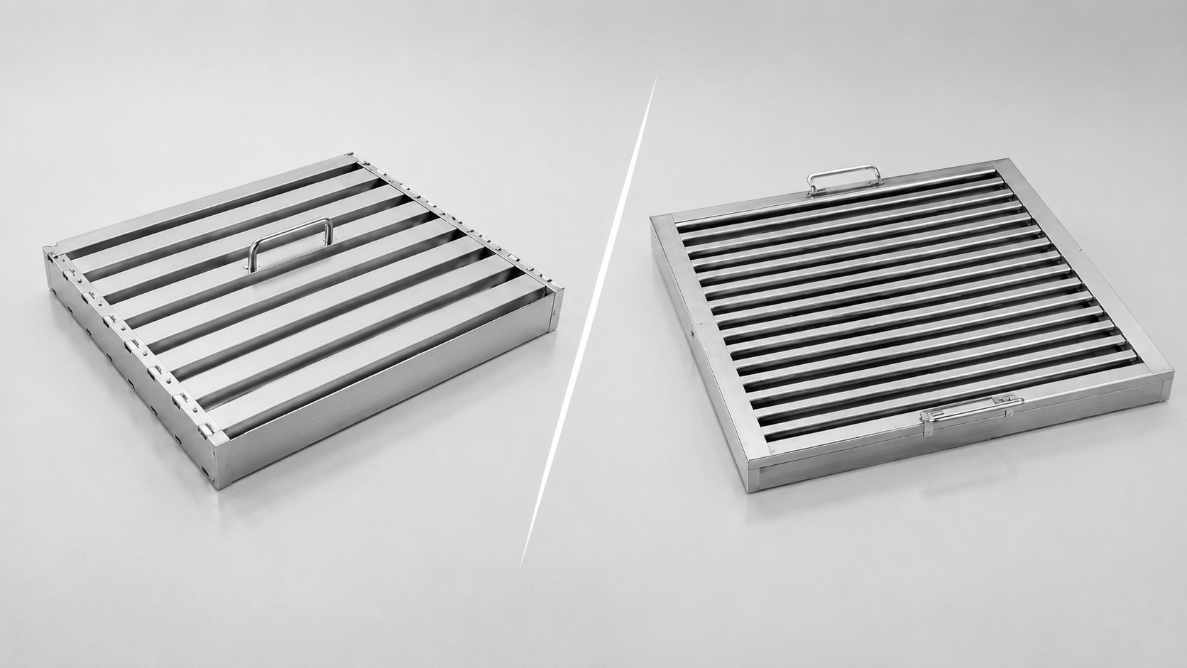 Comparison of 430 and 304 stainless steel grease filters