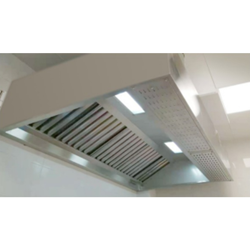 Grease filters installed in a commercial kitchen exhaust hood